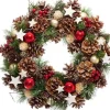 Anders Kerststukjes>Feeric Lights & Christmas - Holly Star - Krans - O 35 Cm