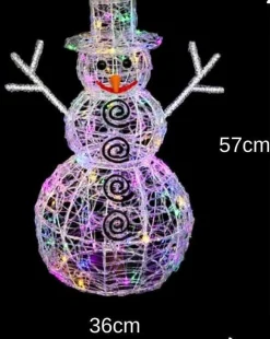 Feeric lights u0026 Christmas Feeric Lights And Christmas Verlichte Sneeuwpop - Figuur - 60 Cm - 100 Leds Gekleurd Best