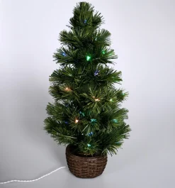 Merkloos Fiber Optic Mini-Kerstboom (25 Cm) Met Verlichting Hot