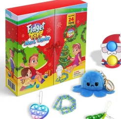 Happy Shopper Fidget Toys Adventskalender 2023 – Pop It - Adventkalender Kinderen - Pakket - Speelgoed - Luxe Uitvoering – 24 Unieke Toys Fashion