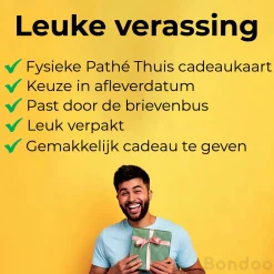 Bondoo Filmpakket Medium - Pathe Thuis - Cadeaupakket Met Film Voucher - Brievenbus - Kerstcadeau Hot