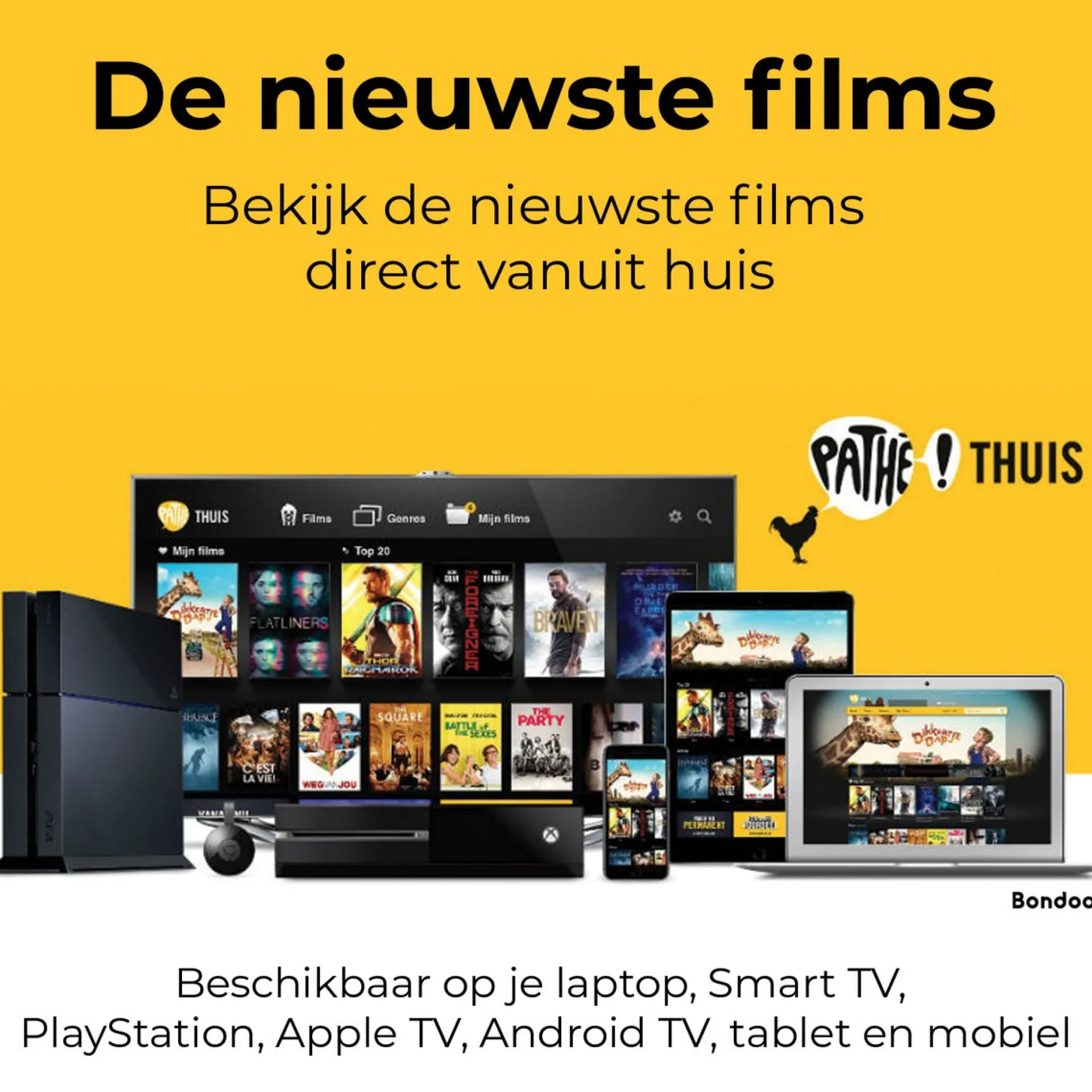 Bondoo Filmpakket Small - Pathe Thuis - Cadeaupakket Met Film Voucher - Brievenbus - Kerstcadeau Cheap
