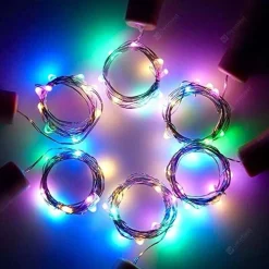 Merkloos Fles Verlichting Met Kurk - Led - Multicolor - 6 Stuks - Feestverlichting - Inclusief Batterijen Store