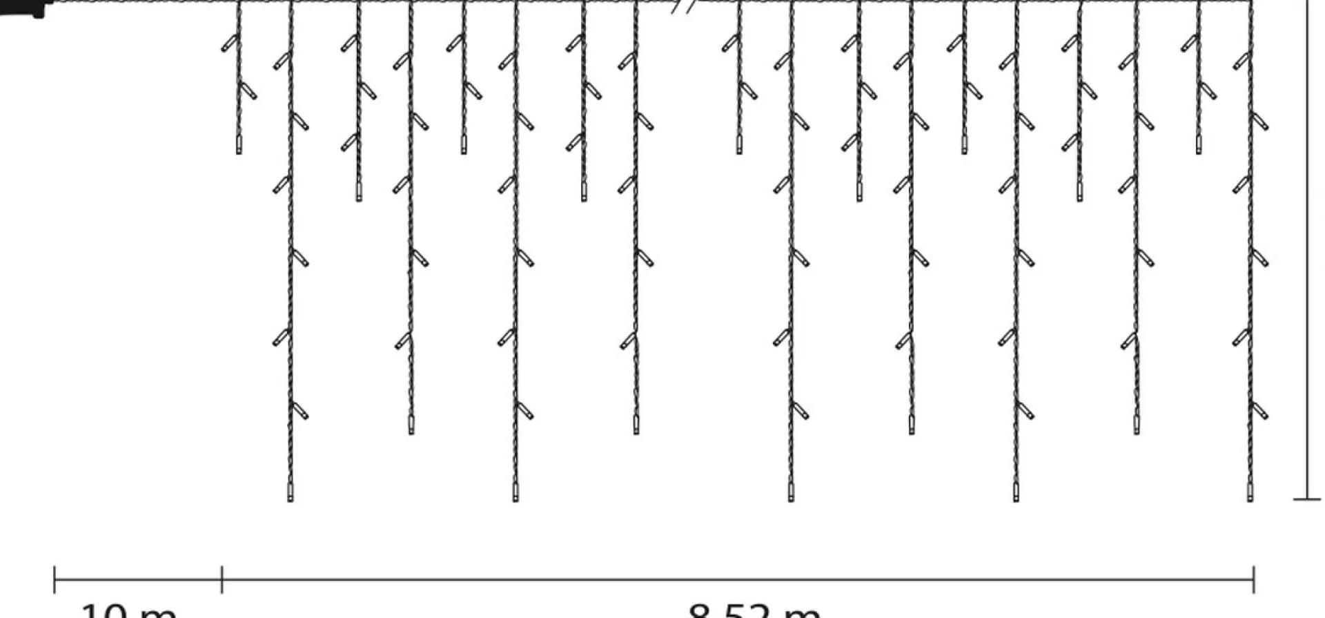 FlinQ Ijspegel Lichtslinger Warmwit 360 Led - Gevelverlichting - Kerstverlichting - Warm Wit Licht - 18 Meter (8,5 Meter Licht) - Patroonlampjes Discount