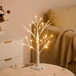 FLOOQ - Led Boom - Kerstverlichting Binnen - Kerst Decoratie - Kerstversiering - Tafellamp - Nachtlampje Volwassenen - Warm Wit Licht Flash Sale