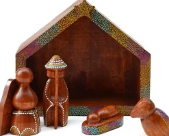 Floz Kerststallen> Kerststal - Kerstgroep - Hout - Met Subtiele Kleur - Handgemaakt En Fairtrade