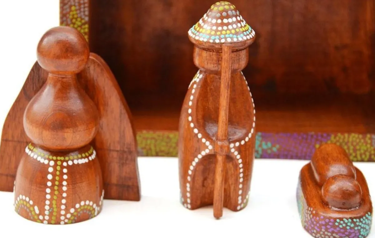 Floz Kerststallen> Kerststal - Kerstgroep - Hout - Met Subtiele Kleur - Handgemaakt En Fairtrade