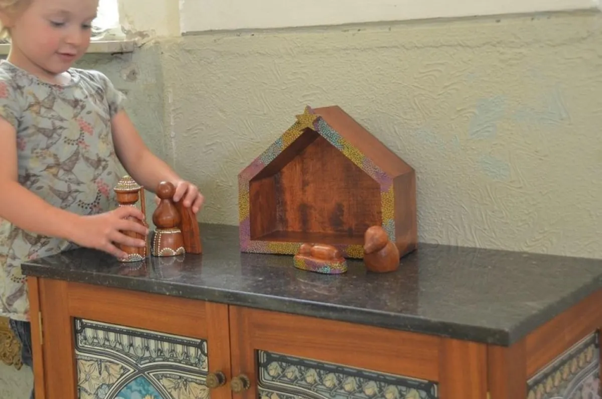 Floz Kerststallen> Kerststal - Kerstgroep - Hout - Met Subtiele Kleur - Handgemaakt En Fairtrade