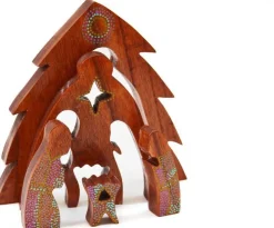Floz Kerststallen> Kerststal - Puzzel - Kerststal 3D - Fairtrade Uit Indonesie