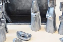 Floz Kerststallen></noscript> Luxe Kerststal - Hout En Batik - Zilver - Fairtrade Uit Indonesie