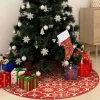 Furniture Limited Kerststukjes> - Kerstboomrok Luxe Met Sok 122 Cm Stof Rood