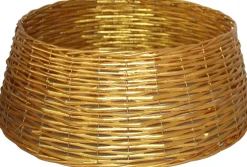 Gerim Kerstboomrok/Kerstboommand - Goud Gevlochten - D55 Cm En H20 Cm - Voor Kerstboom Van 180 Cm Outlet