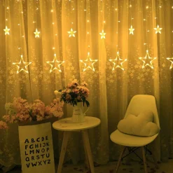 Giftmas Sterrengordijn - Kerstverlichting Buiten & Binnen - 2.5M Sale