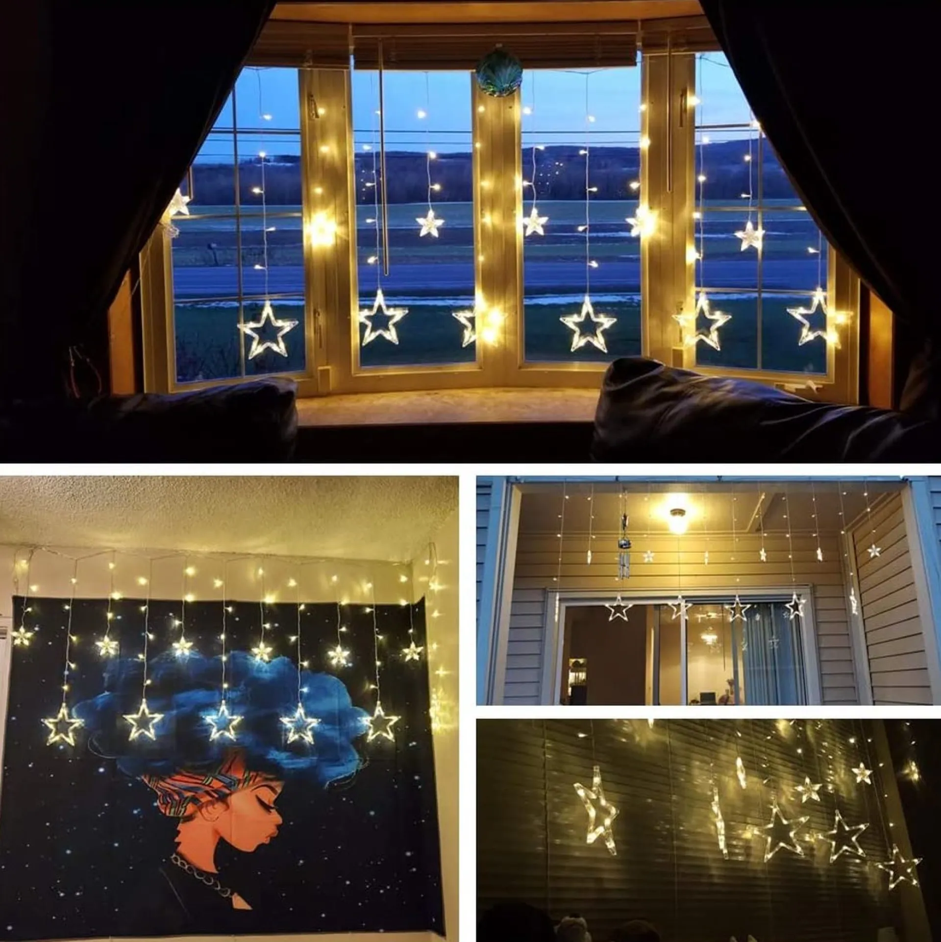 Giftmas Sterrengordijn - Kerstverlichting Buiten & Binnen - 2.5M Sale