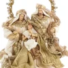 Goodwill Kerststallen> Heilige Familie Creme-Goud 34 Cm
