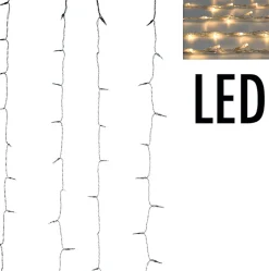 DecorativeLIghting Gordijnverlichting - 320Led - 100X200Cm - Warm Wit Best Sale