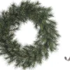 Decoris Kerstkransen>Groene Kerstkrans 60 Cm Malmo Met Ijzeren Hanger - Kerst Decoratie Kransen Van Dennentakken