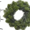 Decoris Kerstkransen>Groene Kerstkrans/Dennenkrans/Deurkrans 50 Cm Inclusief Warm Witte Verlichting