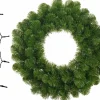 Merkloos Kerstkransen>Groene Kerstkrans/Dennenkrans/Deurkrans 45 Cm Inclusief Helder Witte Verlichting