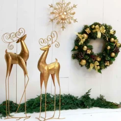 Black Box Kerstkransen>Groene Kerstkransen/Deurkransen 45 Cm - Kerstversiering/Kerstdecoratie Kransen/Voordeur Kransen