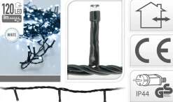 Decoris Groene Kunst Kerstboom 90 Cm Inclusief Helder Witte Kerstverlichting - Kunstbomen/Kunst Kerstbomen Shop