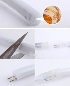 Groenovatie Led Strip / Neon Flex 230V - 1 Meter - 6 Watt/Meter - Ip65 - 360º - Koel Wit Hot