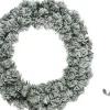 Decoris Kerstkransen>Groen/Witte Kerstkrans 60 Cm Imperial Kunstsneeuw Met Ijzeren Hanger - Kerst Decoratie Kransen Van Dennentakken