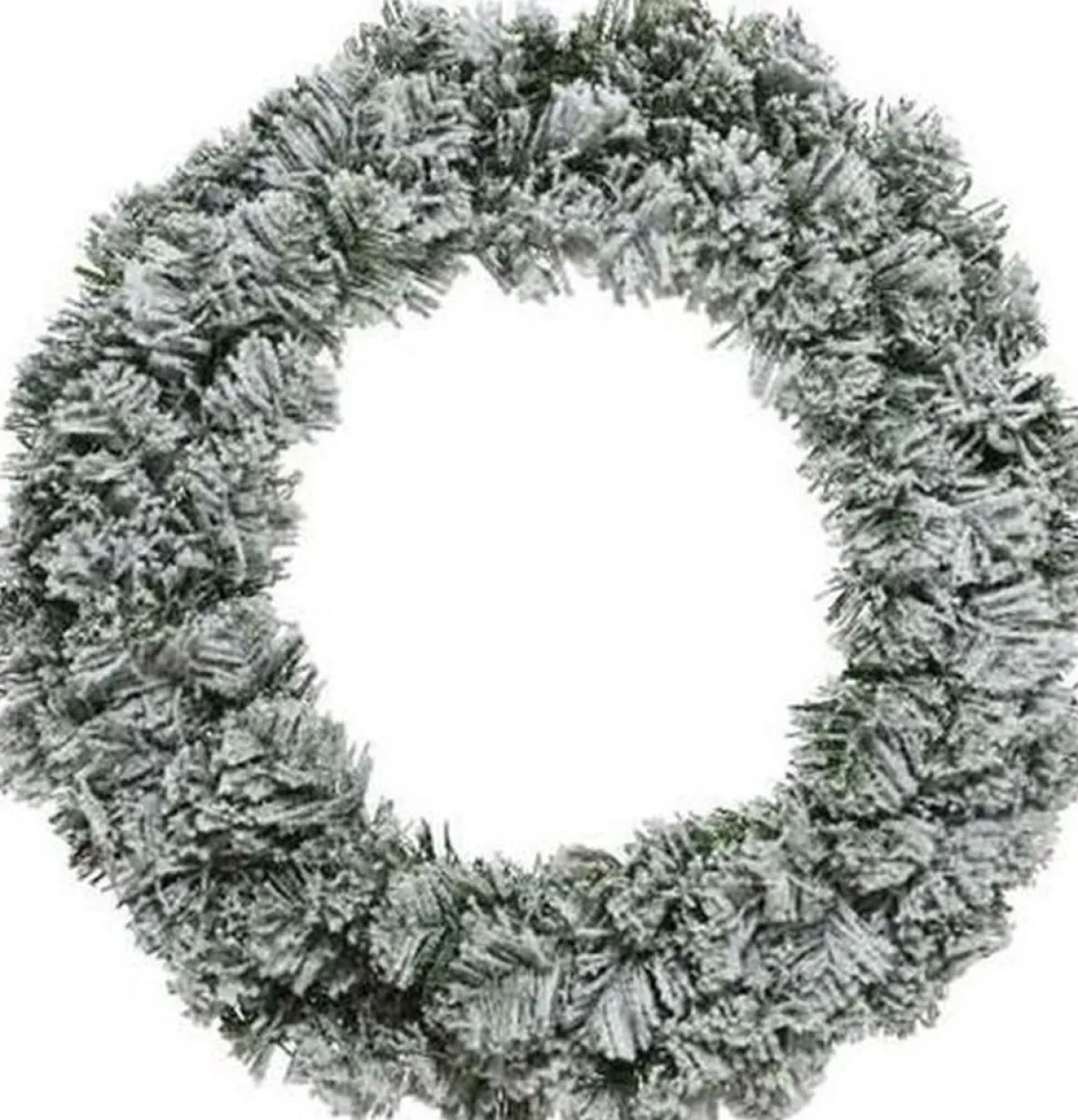 Decoris Kerstkransen>Groen/Witte Kerstkrans 50 Cm Imperial Met Kunstsneeuw - Kerstkransen Kerstversieringen/Kerstdecoraties