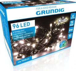 Grundig Kerstverlichting - 96 Led Lampjes - 8 Standen - Met Timer - 760 Cm - 7.6 Meter - Warm Wit - Cristmas String Light Best Sale