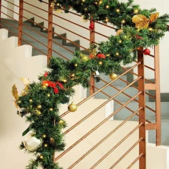 multiwishlist Guirlandes>Guirlande - 5 Meter - 100 Led 's Met Decoratie - Kerstslinger - Kerstversiering - Voor Binnen & Buiten