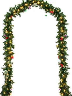 multiwishlist Guirlandes>Guirlande - 5 Meter - 100 Led 's Met Decoratie - Kerstslinger - Kerstversiering - Voor Binnen & Buiten