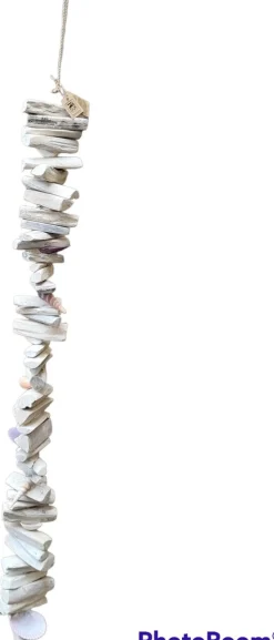 Van Dijk Natural Collections Guirlandes>Guirlande Drijfhout Schelpen Hout Hanger 100 Cm Maritiem Strand Zee