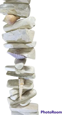 Van Dijk Natural Collections Guirlandes></noscript>Guirlande Drijfhout Schelpen Hout Hanger 100 Cm Maritiem Strand Zee