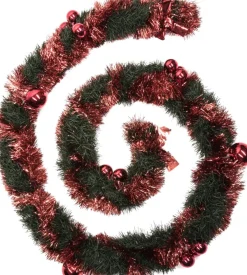 Merkloos Guirlandes>Guirlande Xl - Kerstslinger Groen - Kerstversiering - 2.7M Lang - Goud Of Rode Balletjes - Slinger