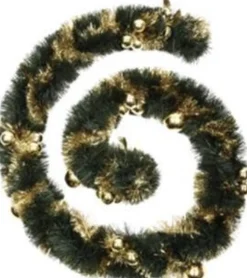 Merkloos Guirlandes>Guirlande Xl - Kerstslinger Groen - Kerstversiering - 2.7M Lang - Goud Of Rode Balletjes - Slinger