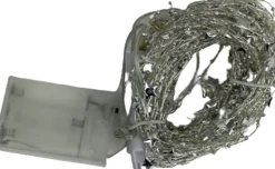 Merkloos Guirlandes>Guirlande Zilver - 160 Led - 80 Cm - Led Licht - Sterren - Verlichting - Decoratie - Kerst - Kerstmis