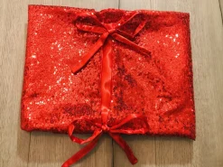 Gustiana ® Kerstboomrok - Kerstboomkleed - Kerstcadeau - Met Rode Pailletten O100 Cm Clearance