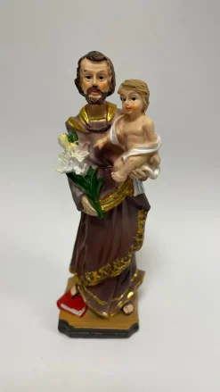 Merkloos Kerstbeelden>Hlg. Jozef Beeldje / Polystone 12 X 4 X 4 Cm / Huisverkoop