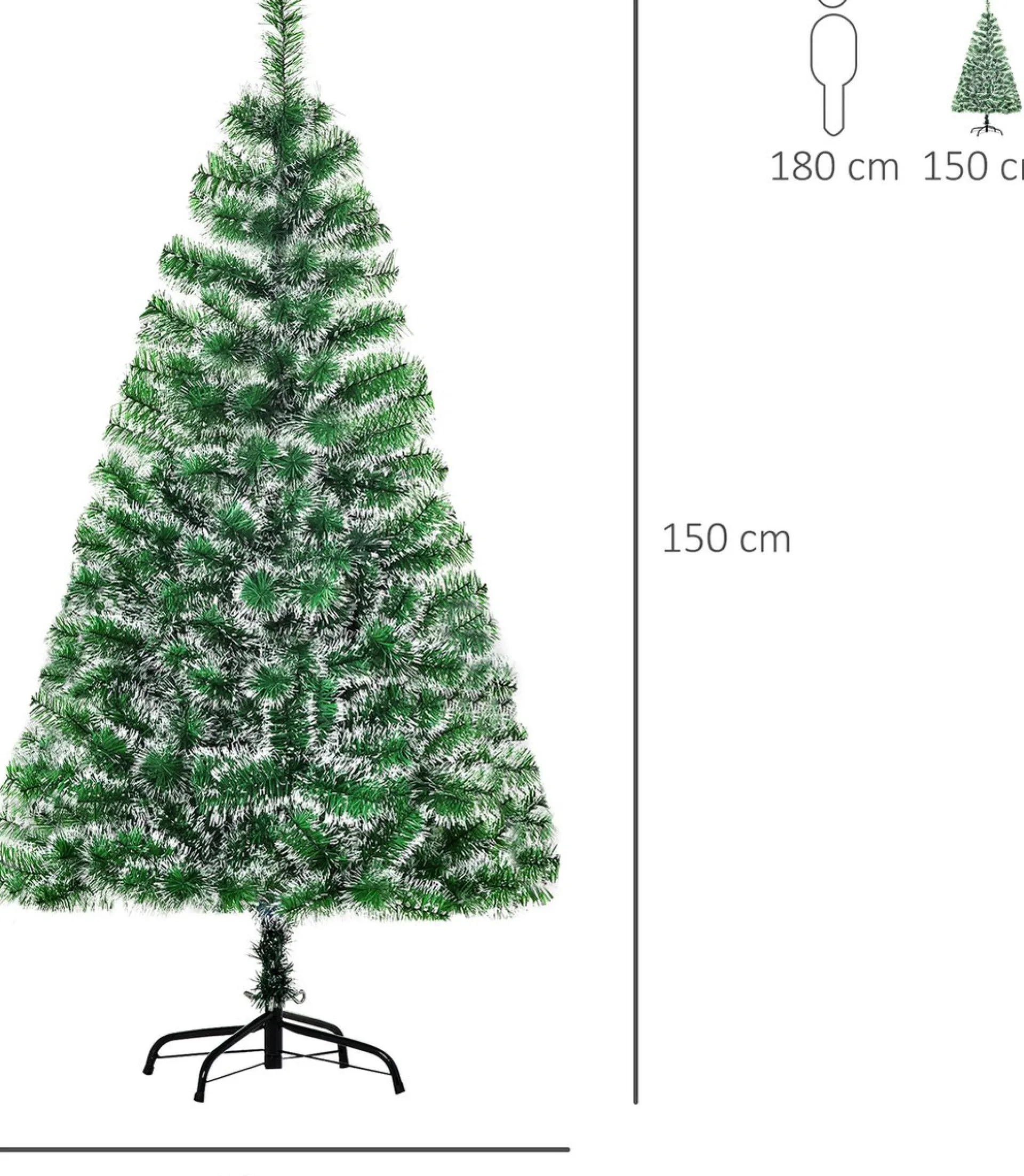Homcom Kerstboom Kunstkerstboom Dennenboom Met Bessen Metalen Voet Pet 830-123 Shop
