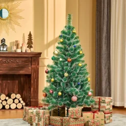 Homcom Kerstboom Kunstkerstboom Dennenboom Met Bessen Metalen Voet Pet 830-123 Shop