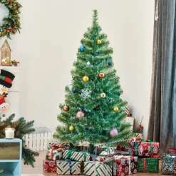 Homcom Kerstboom Kunstkerstboom Dennenboom Met Bessen Metalen Voet Pet 830-123 Shop