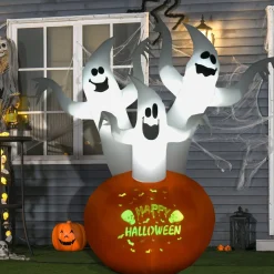 Homcom Opblaasbaar Halloween-Spook Met Pompoen En Lichtjes 844-400 Shop