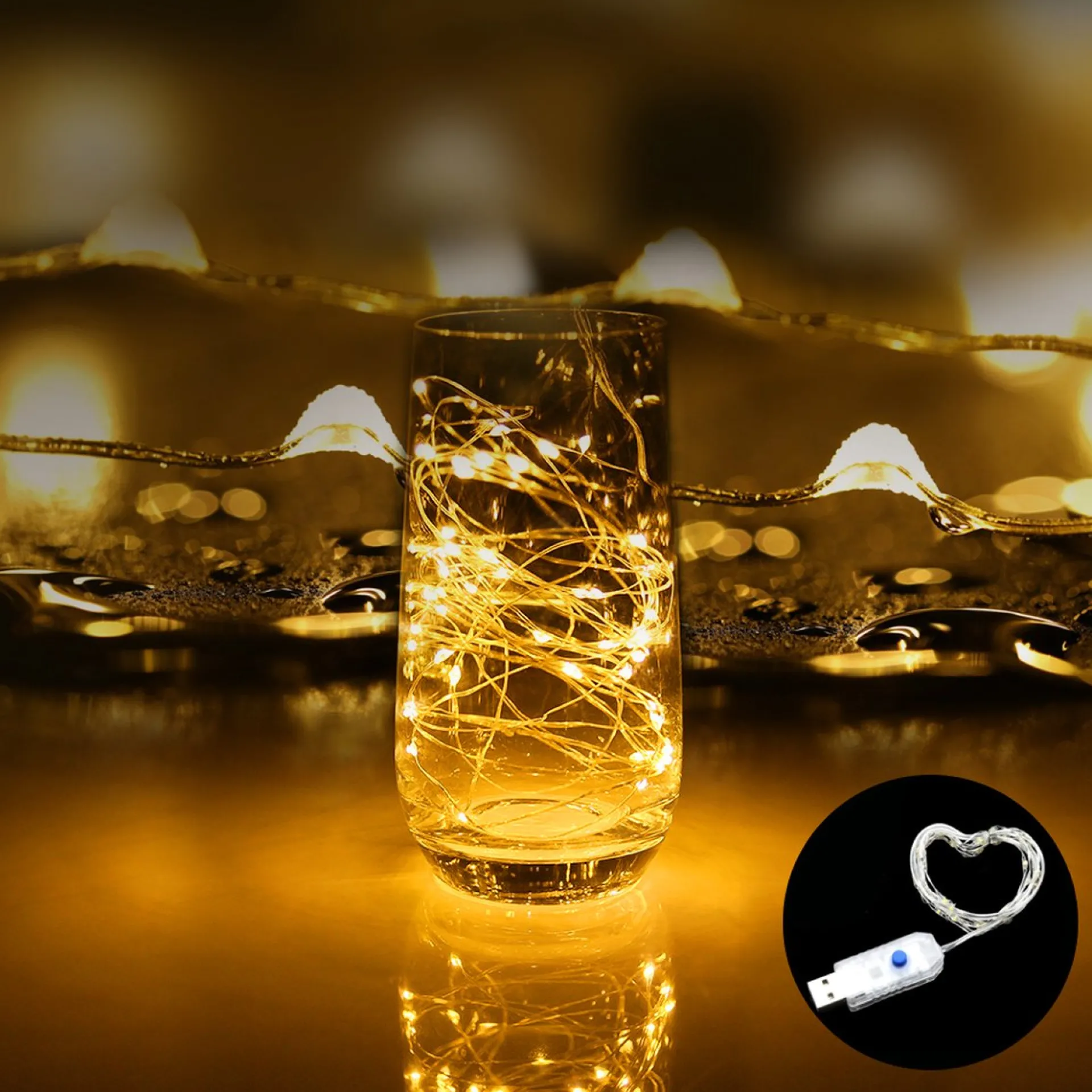 Homezie Fairy Lights - 20 Meter - 200 Leds - Usb - Voor Binnen & Buiten - Lampjes Slinger - Lichtsnoer Binnen & Buiten - Kerstverlichting Flash Sale