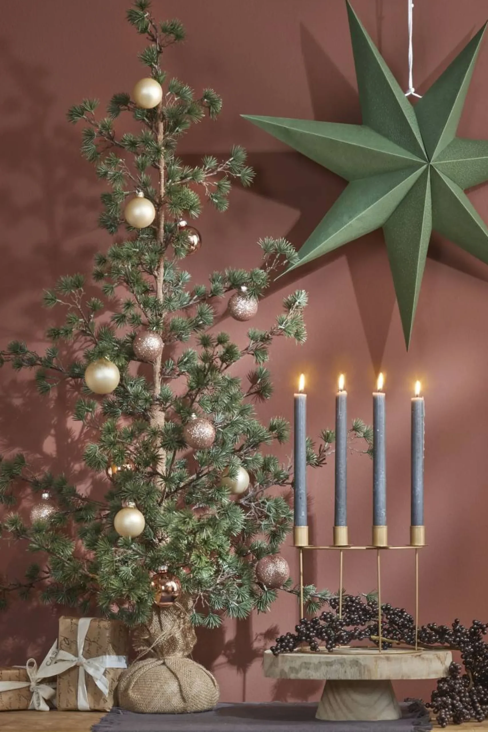 House of Seasons Burlap Kunstkerstboom - 64X64X120 Cm - Groen Sale