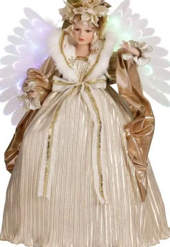 House of Seasons Kerststukjes> Engel Kerstmis Figuur - 23X65X49 Cm - Goud