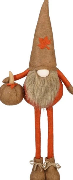 House of Seasons Kerststukjes> Gnome Kerstmis Figuur - 19X13X73 Cm - Bruin