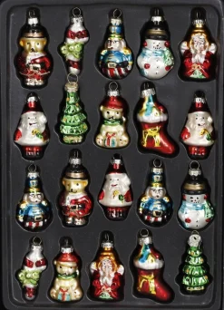 House of Seasons Kerstboomversieringen> Kerst Ornamenten - Set 20 Stuks - Glas - Groen