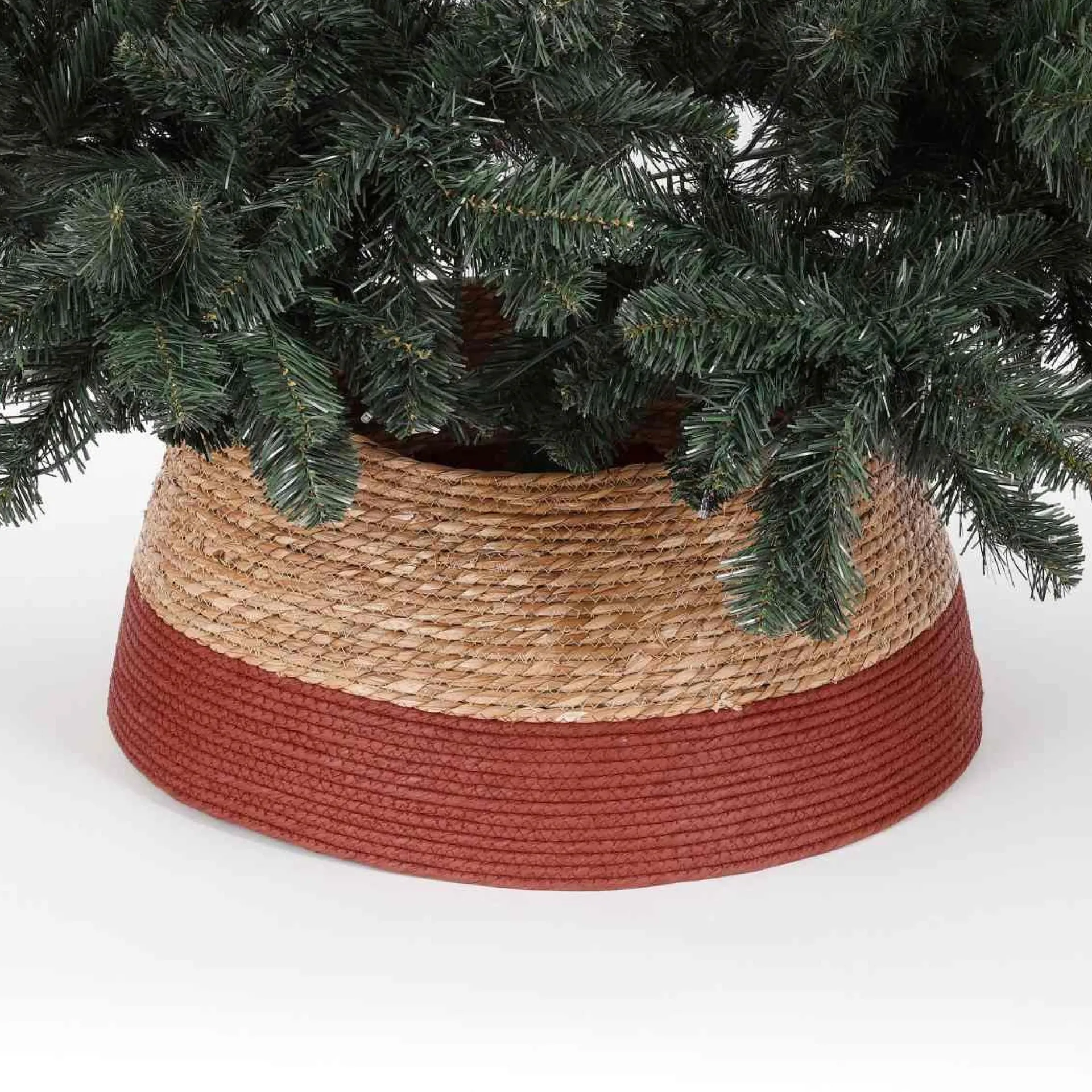 House of Seasons Kerstboomrok - H26 X O58 Cm - Zeegras Donkerrood Store