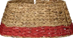 House of Seasons Kerstboomrok Opvouwbaar - H26 X O58 Cm - Zeegras - Rood Clearance