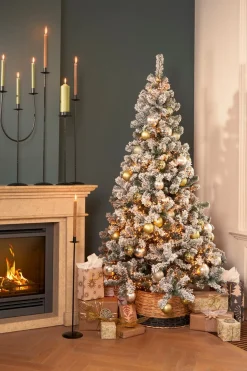 House of Seasons Kerstboomrok Opvouwbaar - H26 X O58 Cm - Zeegras - Zwart Store